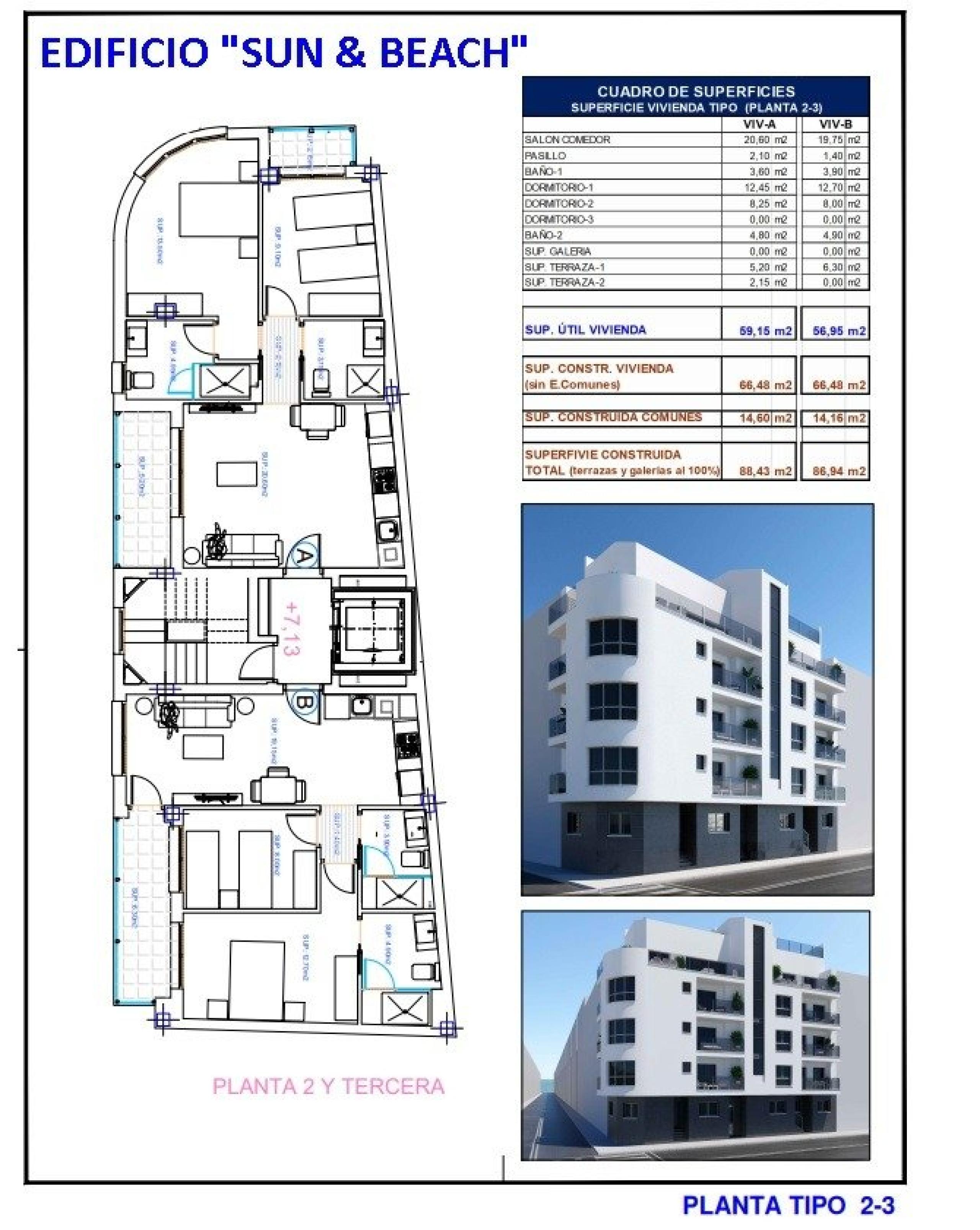 "Intercosta-Sun [amp;] plage" 2 chambres à coucher à 200 mètres de la plage